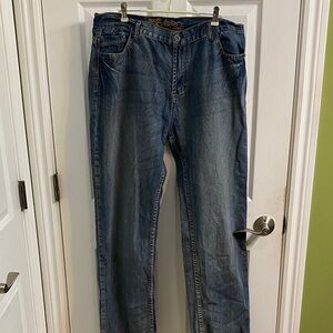 Vintage OXYGEN XGN 93 Denim Jeans Men's Blue 38 X 32 Pocket Detail Y2K Casual